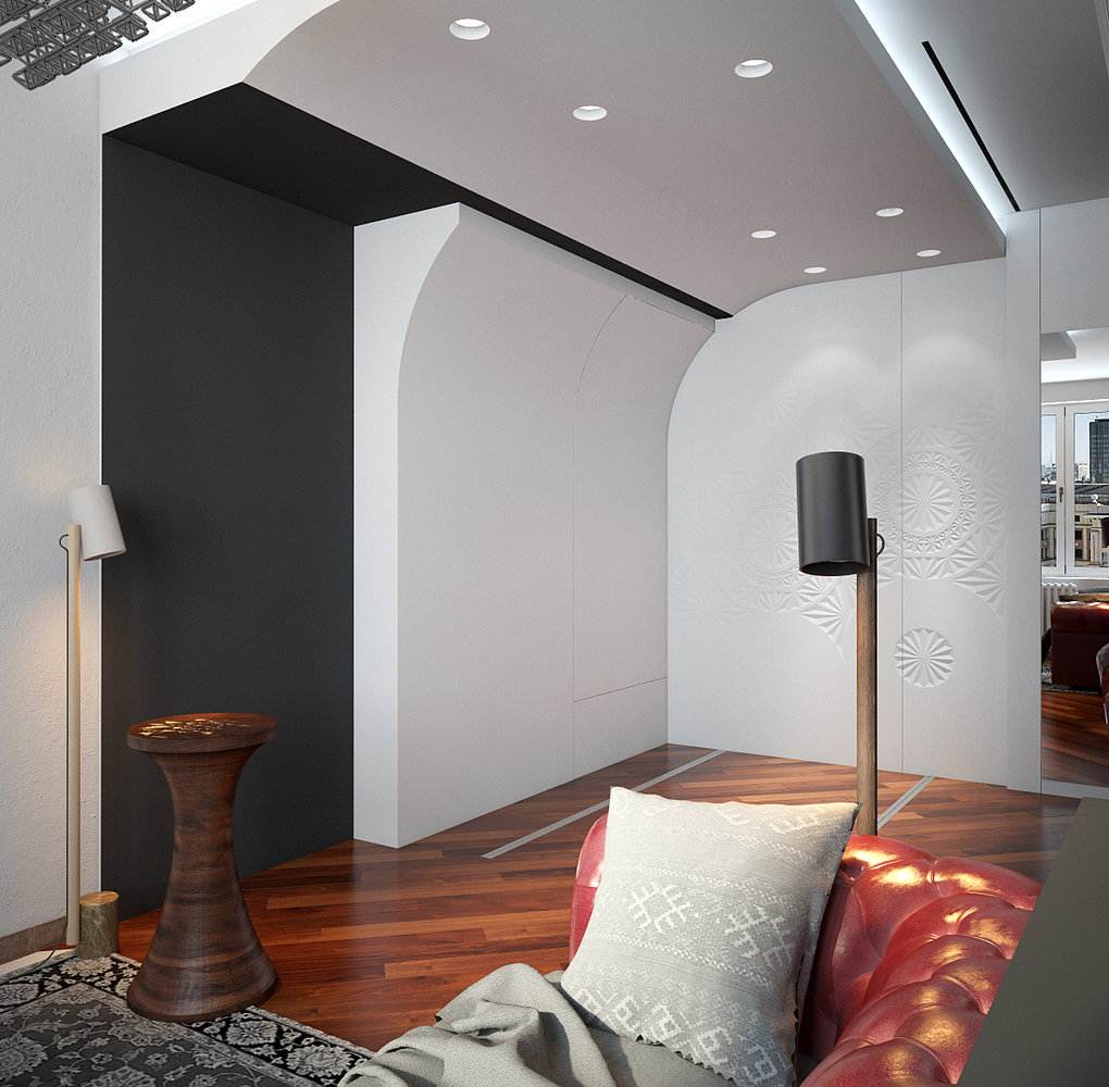 Фотография: Гостиная в стиле Эклектика, Квартира, Дома и квартиры, Проект недели – фото на INMYROOM Фотография: Гостиная в стиле Эклектика, Квартира, Дома и квартиры, Проект недели – фото на INMYROOM