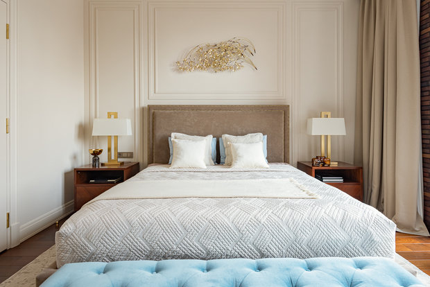 Фотография: Спальня в стиле Классический, Современный, Эклектика, Квартира, Проект недели, Москва, 4 и больше, Более 90 метров, Александр Белобородов – фото на INMYROOM