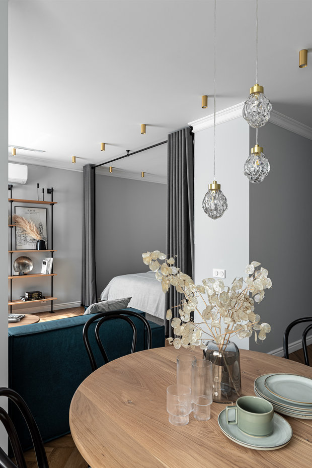 Фотография: Гостиная в стиле Скандинавский, Современный, Квартира, Студия, Проект недели, Пенза, 40-60 метров, Юлия Власова – фото на INMYROOM