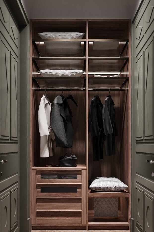 Фотография: Гардеробная в стиле Современный, Эклектика, Квартира, Проект недели, Москва, 4 и больше, Более 90 метров – фото на INMYROOM
