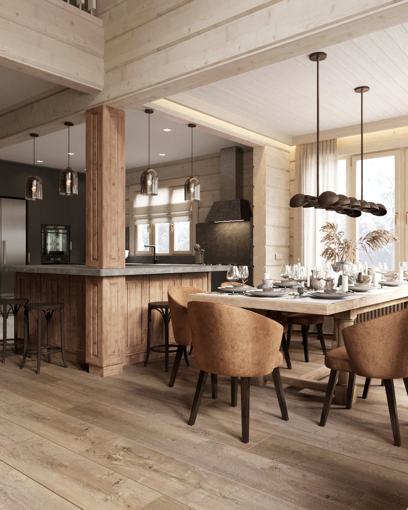 Фото из портфолио Загородный дом из бруса в поселке Смолячково – фотографии дизайна интерьеров на INMYROOM Фото из портфолио Загородный дом из бруса в поселке Смолячково – фотографии дизайна интерьеров на INMYROOM