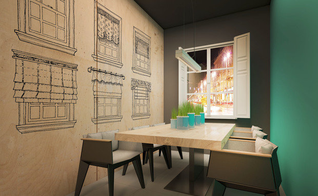 Фото из портфолио CAFE OKNA – фотографии дизайна интерьеров на INMYROOM