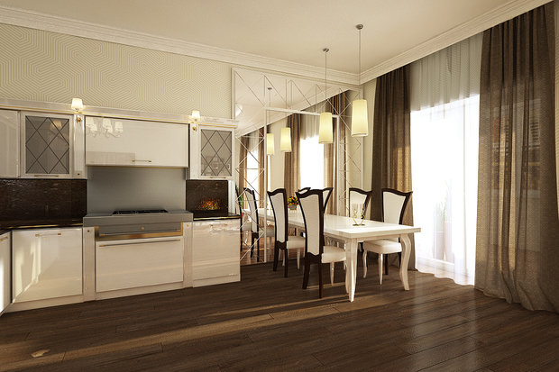 Фото из портфолио Благородная классика – фотографии дизайна интерьеров на INMYROOM