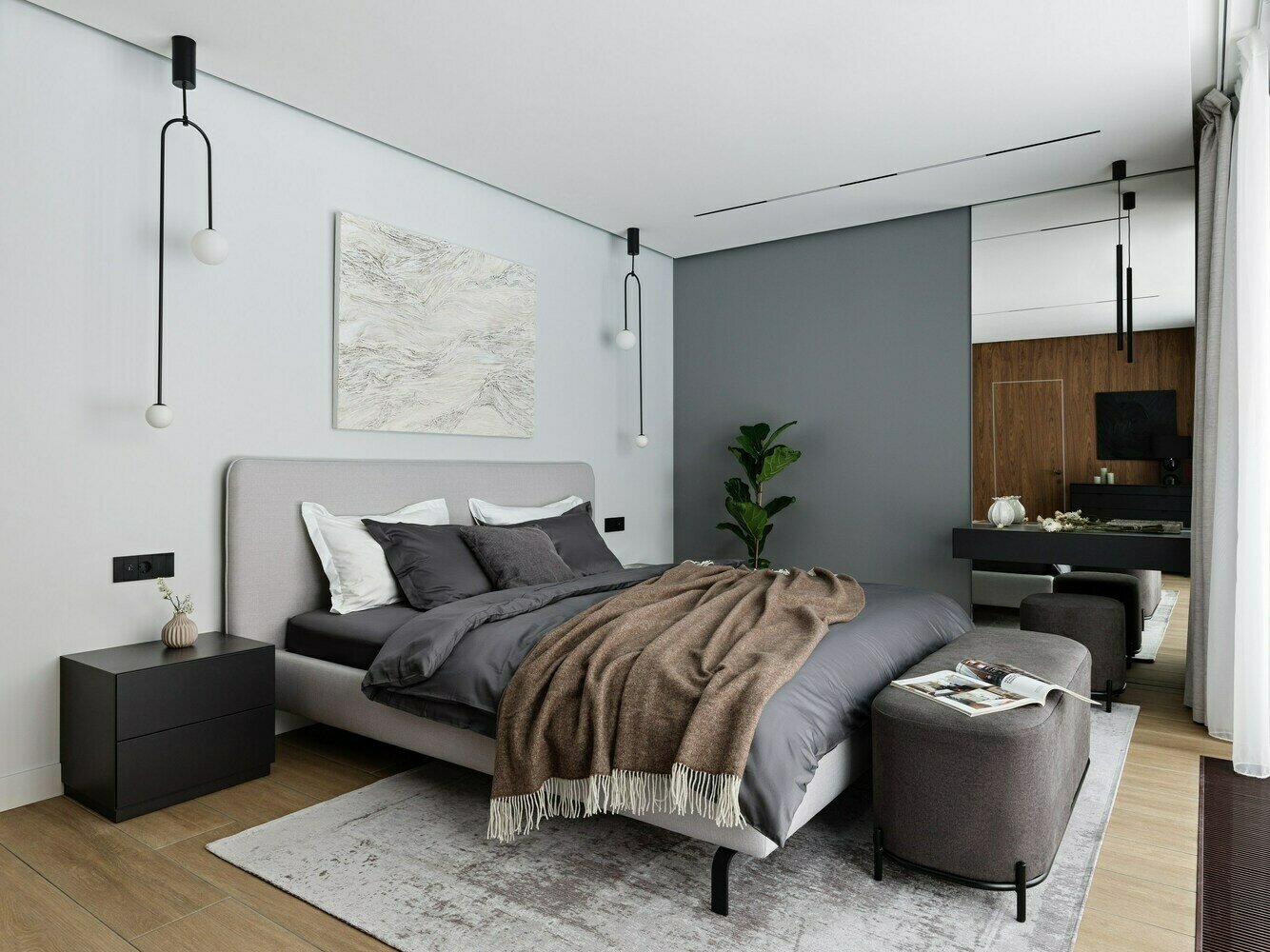 Фотография: Спальня в стиле Современный, Минимализм, Дом, Проект дня, Дом и дача, Ленинградская область, 4 и больше, Более 90 метров, Анара Беркалиева – фото на INMYROOM Фотография: Спальня в стиле Современный, Минимализм, Дом, Проект дня, Дом и дача, Ленинградская область, 4 и больше, Более 90 метров, Анара Беркалиева – фото на INMYROOM