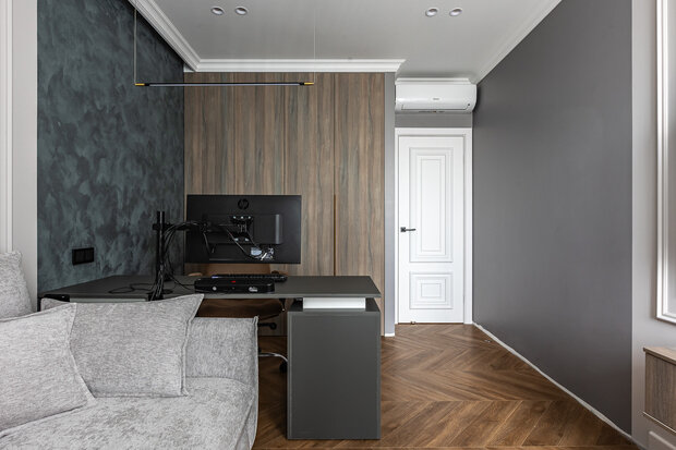 Фотография: Кабинет в стиле Классический, Современный, Квартира, Проект недели, 3 комнаты, 60-90 метров – фото на INMYROOM
