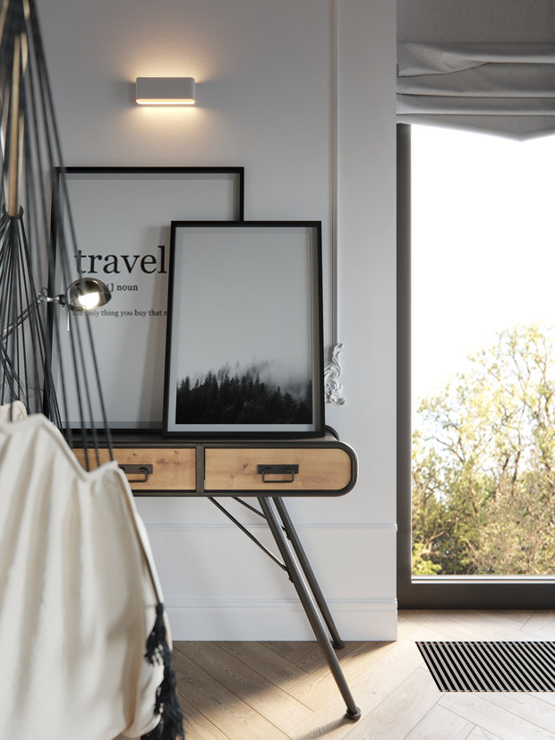 Фотография: Гостиная в стиле Лофт, Эклектика, Квартира, Минимализм, Проект дня, Черный, Подмосковье, дерево в интерьере, инженерная доска, черный потолок в интерьере, 2 комнаты, 60-90 метров, Монолитно-кирпичный, Анна Сухая, коттеджный поселок Западная Долина – фото на INMYROOM