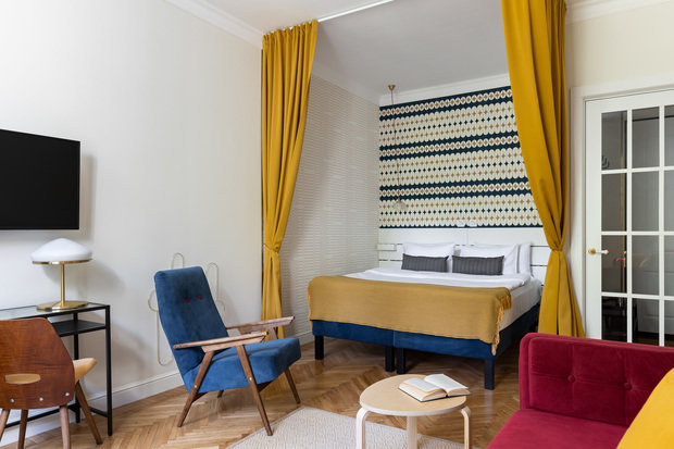 Фотография: Гостиная в стиле Скандинавский, Эклектика, Квартира, Проект недели, Санкт-Петербург, 1 комната, до 40 метров, Екатерина Белоконь – фото на INMYROOM