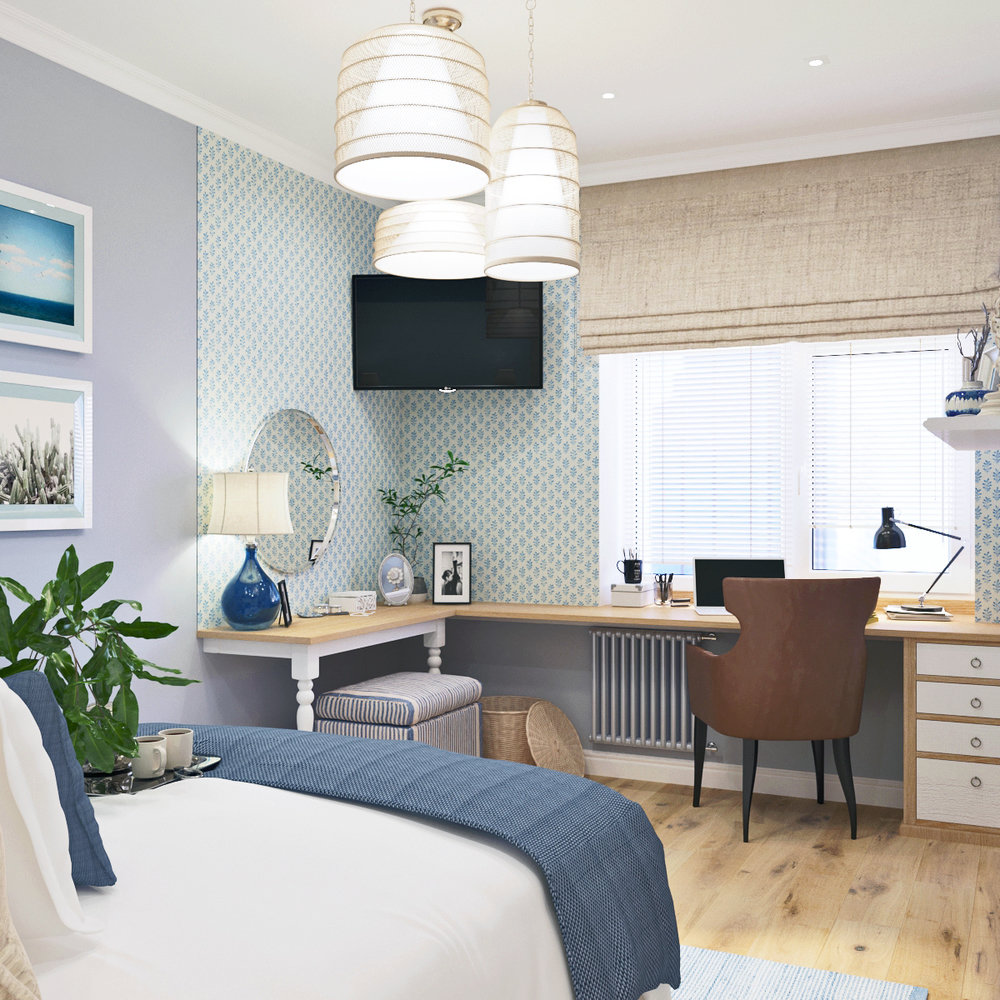 Фотография: Спальня в стиле Прованс и Кантри, Дом, Проект недели, Дом и дача, Новосибирск, Таунхаус, Кирпичный дом, 4 и больше, 60-90 метров, Полина Степанова – фото на INMYROOM