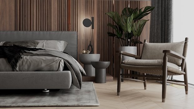Фото из портфолио Спальная комната в современном стиле – фотографии дизайна интерьеров на INMYROOM