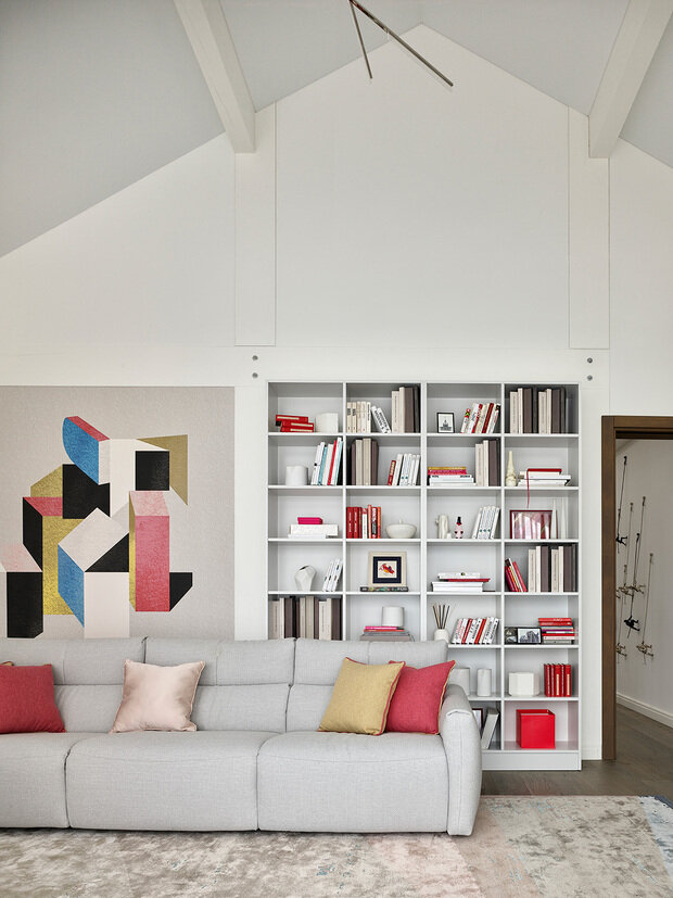 Фотография: Гостиная в стиле Современный, Проект дня, Дача, Подмосковье, Блочный дом, 4 и больше, Более 90 метров, Марина Жеренко – фото на INMYROOM