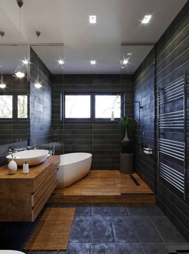 Фотография: Ванная в стиле Минимализм, Проект недели, ПРЕМИЯ INMYROOM – фото на INMYROOM