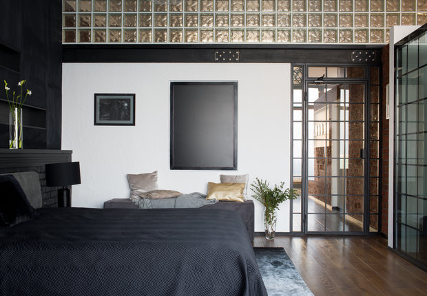 Фотография: Спальня в стиле Лофт, Квартира, Проект недели, Пентхаус, 4 и больше, Более 90 метров, Владивосток, #эксклюзивныепроекты, Miyao Studio – фото на INMYROOM