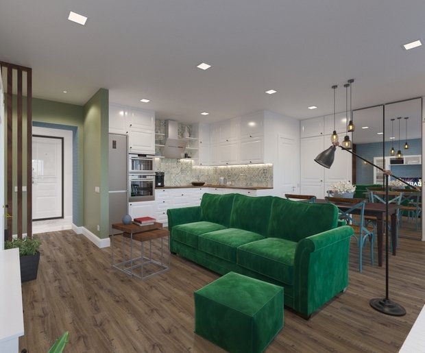 Фото из портфолио Четырехкомнатная квартира для молодой семьи  – фотографии дизайна интерьеров на INMYROOM