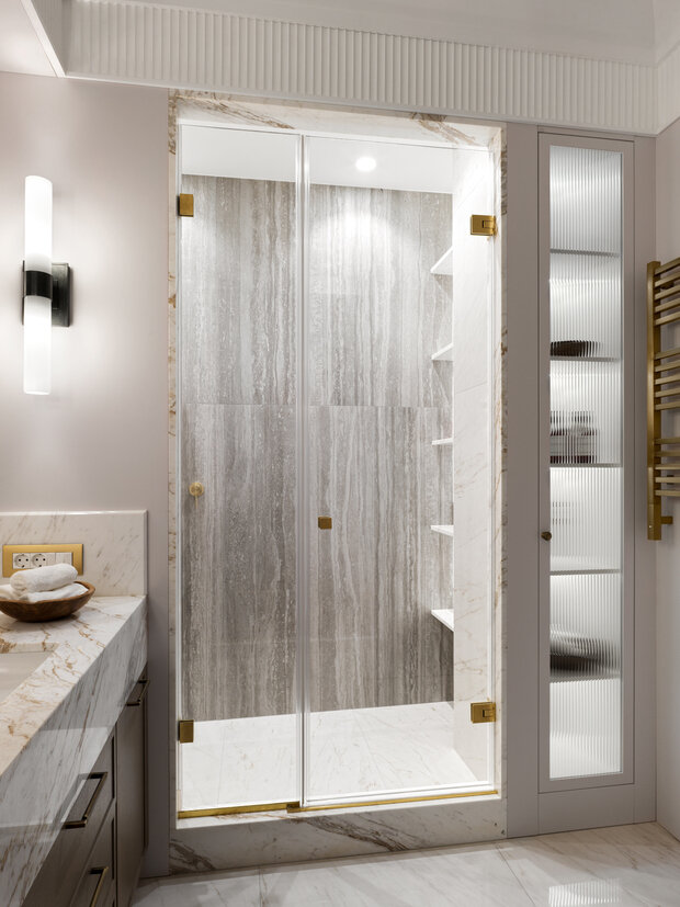 Фотография: Ванная в стиле Классический, Современный, Квартира, Проект дня, Москва, 2 комнаты, 60-90 метров, Эксклюзивные проекты, минимализм с элементами современного дизайна, эклектика: парижский шик, Кирилл Шабанов – фото на INMYROOM