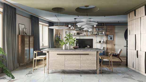 Фотография: Кухня и столовая в стиле Современный, Эклектика, Квартира, Проект недели, Москва, ToTaste Studio, 4 и больше, Более 90 метров – фото на INMYROOM