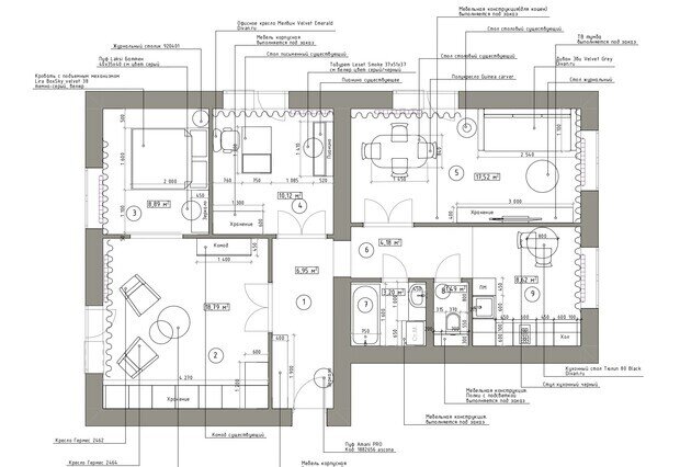Фотография: Планировки в стиле , Современный, Квартира, Проект дня, Сталинка, Кирпичный дом, 4 и больше, 60-90 метров, Санкт-Петербруг – фото на INMYROOM