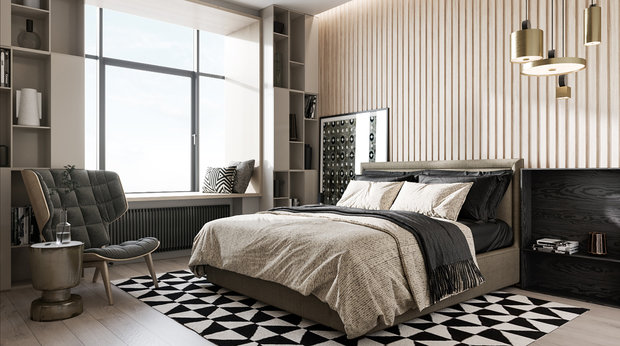 Фото из портфолио Дизайн двухкомнатной квартиры в современном стиле, ЖК Суббота – фотографии дизайна интерьеров на INMYROOM