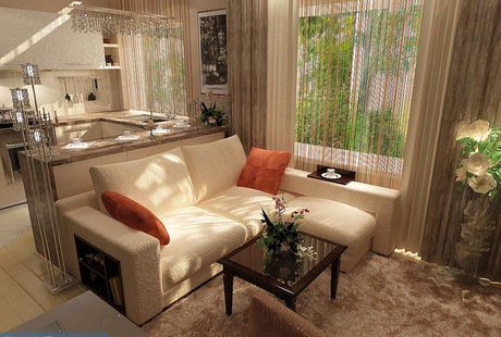 Однокомнатная квартира 35 кв. м в современном стиле