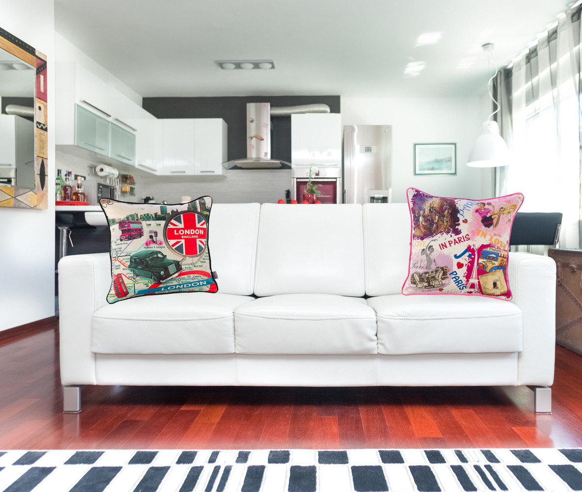 Фотография: Гостиная в стиле Современный, Интерьер комнат, Тема месяца, Подушки, Поп-арт – фото на INMYROOM Фотография: Гостиная в стиле Современный, Интерьер комнат, Тема месяца, Подушки, Поп-арт – фото на INMYROOM