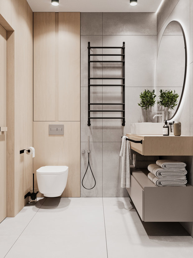 Фото из портфолио ЖК «На Фруктовой», Ижевск, 85 м2 – фотографии дизайна интерьеров на INMYROOM