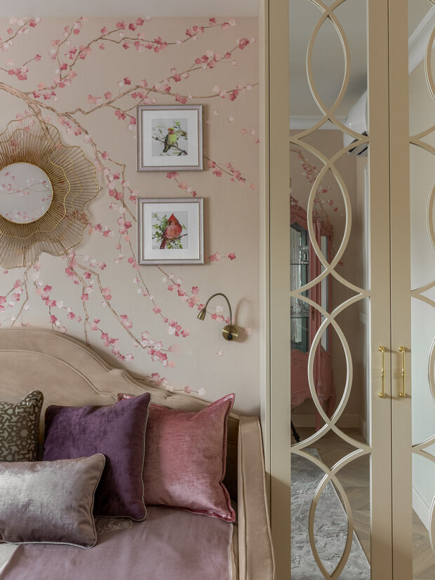 Фотография: Гостиная в стиле Прованс и Кантри, Квартира, Проект дня, Москва, Панельный дом, 1 комната, до 40 метров, Нина Абасеева, Harmony Interiors, Сергей Щеповалин – фото на INMYROOM