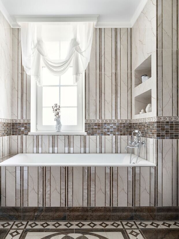 Фотография: Ванная в стиле Прованс и Кантри, Классический, Эклектика, Дом, Проект дня, Москва, Дом и дача, Блочный дом, 4 и больше, Более 90 метров, Анастасия Беляева – фото на INMYROOM
