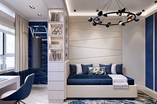 Фото из портфолио Квартира 118,2 м² в ЖК Тимирязевский: компромисс мужского и женского: баланс резких форм и мягких линий – фотографии дизайна интерьеров на INMYROOM
