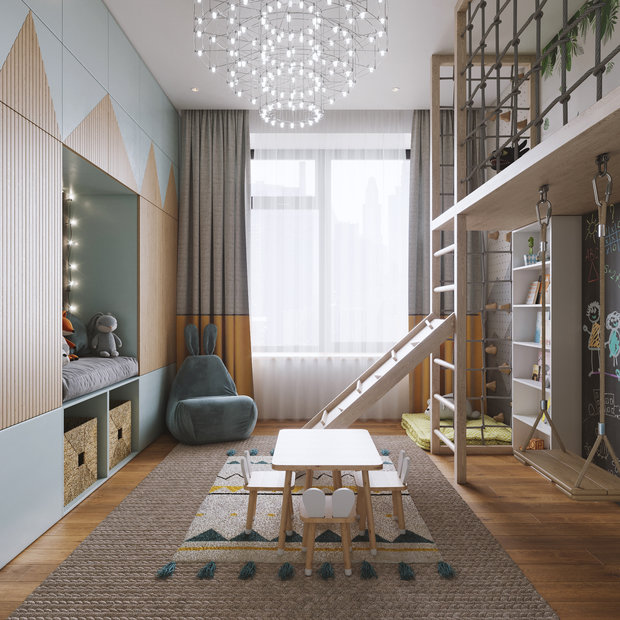 Фотография: Детская в стиле Современный, Восточный, Квартира, Проект недели, Москва, Эко, 3 комнаты, 60-90 метров, Дарья Фидоренко – фото на INMYROOM