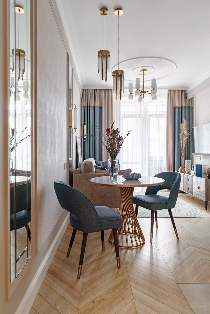 Фотография: Кухня и столовая в стиле Современный, Эклектика, Классический, Квартира, Проект недели, Кирпичный дом, 2 комнаты, 40-60 метров, Киров, Ольга Бухарева – фото на INMYROOM Фотография: Кухня и столовая в стиле Современный, Эклектика, Классический, Квартира, Проект недели, Кирпичный дом, 2 комнаты, 40-60 метров, Киров, Ольга Бухарева – фото на INMYROOM