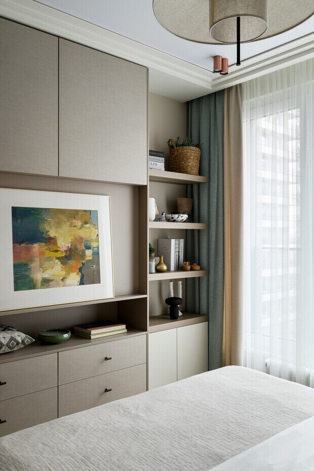 Фотография: Спальня в стиле Современный, Проект дня, Новосибирск, 4 и больше, Более 90 метров, Эксклюзивные проекты, Полина Степанова, эклектичный с элементами этники и современного дизайна – фото на INMYROOM