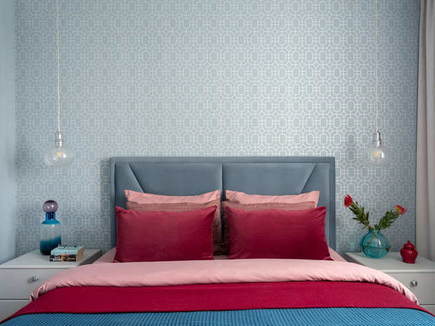 Фотография: Спальня в стиле Современный, Квартира, Проект дня, Москва, П-44, Панельный дом, 3 комнаты, 60-90 метров, Анастасия Уфимцева – фото на INMYROOM