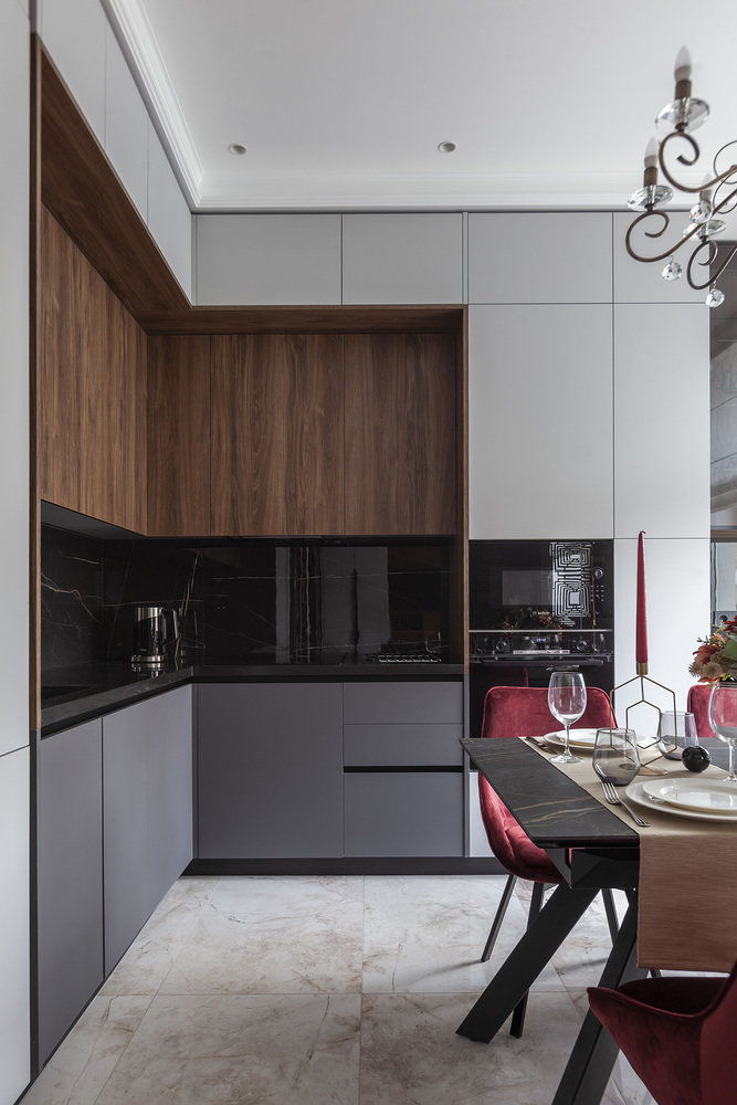 Фотография: Кухня и столовая в стиле Современный, Квартира, Проект недели, Москва, 2 комнаты, 40-60 метров, Your Space – фото на INMYROOM Фотография: Кухня и столовая в стиле Современный, Квартира, Проект недели, Москва, 2 комнаты, 40-60 метров, Your Space – фото на INMYROOM