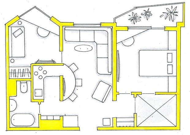 Фото из портфолио Мои перепланировки – фотографии дизайна интерьеров на INMYROOM