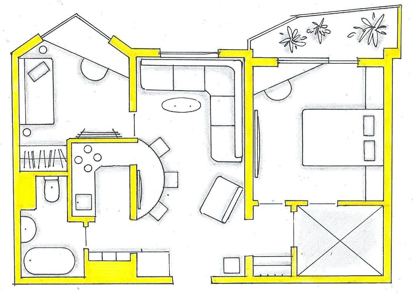 Фото из портфолио Мои перепланировки – фотографии дизайна интерьеров на INMYROOM Фото из портфолио Мои перепланировки – фотографии дизайна интерьеров на INMYROOM