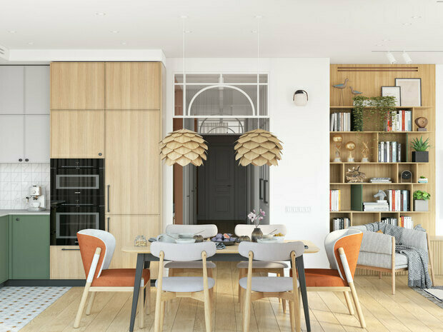 Фото из портфолио Дизайн интерьера четырехкомнатной квартиры в ЖК "I Love" – фотографии дизайна интерьеров на INMYROOM