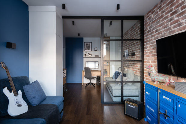 Фотография: Детская в стиле Лофт, Современный, Квартира, Проект недели, Москва, 3 комнаты, 60-90 метров, Вера Шеверденок – фото на INMYROOM