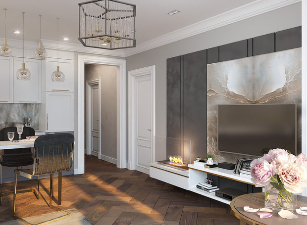 Фото из портфолио Неоклассика на  "Смольном проспекте" – фотографии дизайна интерьеров на INMYROOM