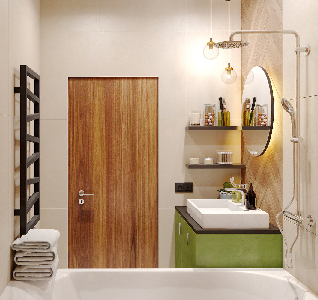 Фотография: Ванная в стиле Современный, Квартира, Проект недели, Химки, Монолитный дом, 2 комнаты, 40-60 метров, Наталья Краснобородько, ЖК «Звезда России» – фото на INMYROOM Фотография: Ванная в стиле Современный, Квартира, Проект недели, Химки, Монолитный дом, 2 комнаты, 40-60 метров, Наталья Краснобородько, ЖК «Звезда России» – фото на INMYROOM