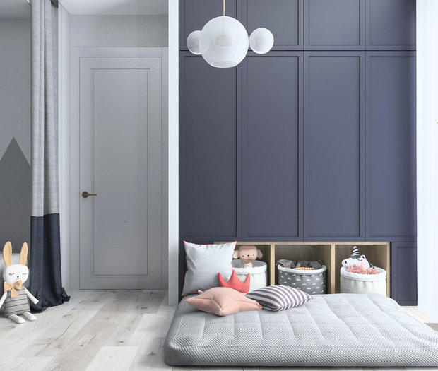 Фотография: Детская в стиле Скандинавский, Квартира, Проект недели, Балашиха, Монолитный дом, 4 и больше, Более 90 метров, Нина Шуберт – фото на INMYROOM