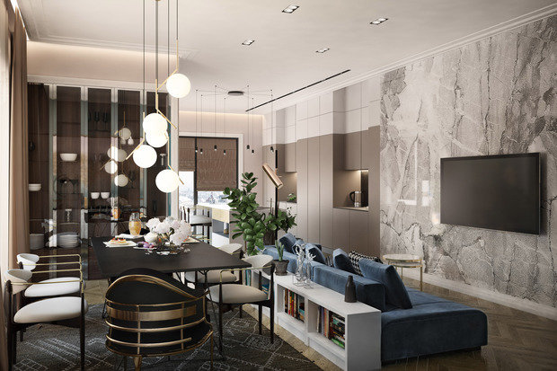 Фото из портфолио "Вокруг света" в ЖК "Крестовский De Luxe" – фотографии дизайна интерьеров на INMYROOM