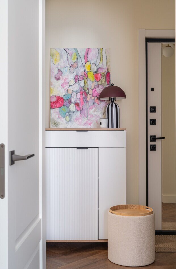 Фотография: Прихожая в стиле Современный, Квартира, Проект дня, Москва, П-44, Панельный дом, 2 комнаты, 40-60 метров, Анна Бибишева – фото на INMYROOM