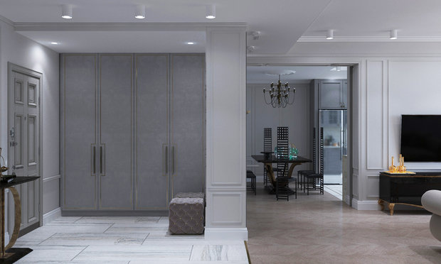 Фото из портфолио Квартира современная классика - 135 кв. Холл – фотографии дизайна интерьеров на INMYROOM