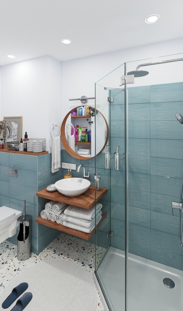 Фото из портфолио Санузел совмещенный – фотографии дизайна интерьеров на INMYROOM