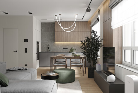 Интерьер квартиры в ЖК Михайловский