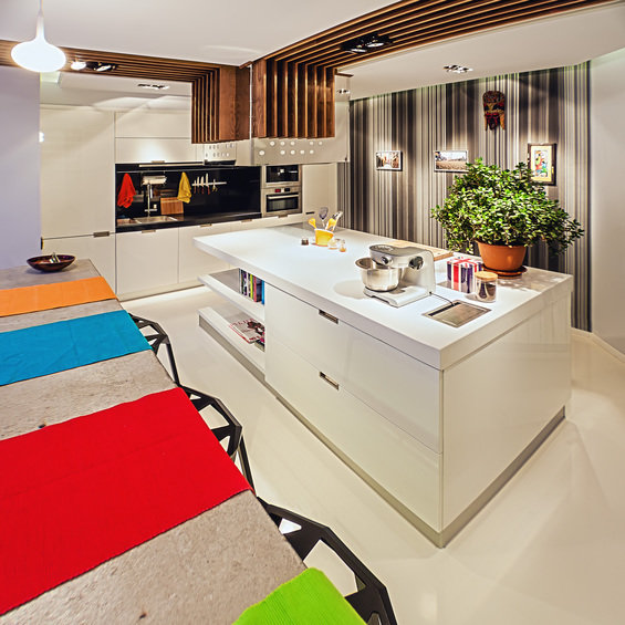 Фотография: Кухня и столовая в стиле Лофт, Современный, Квартира, Дома и квартиры – фото на INMYROOM