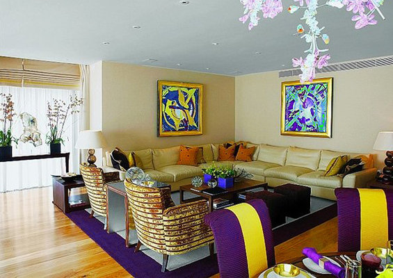 Фотография: Гостиная в стиле Современный, Эклектика, Декор интерьера, Дизайн интерьера, Цвет в интерьере – фото на INMYROOM