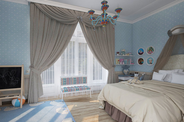 Фото из портфолио Комната двух сестер 3 и 5 лет – фотографии дизайна интерьеров на INMYROOM