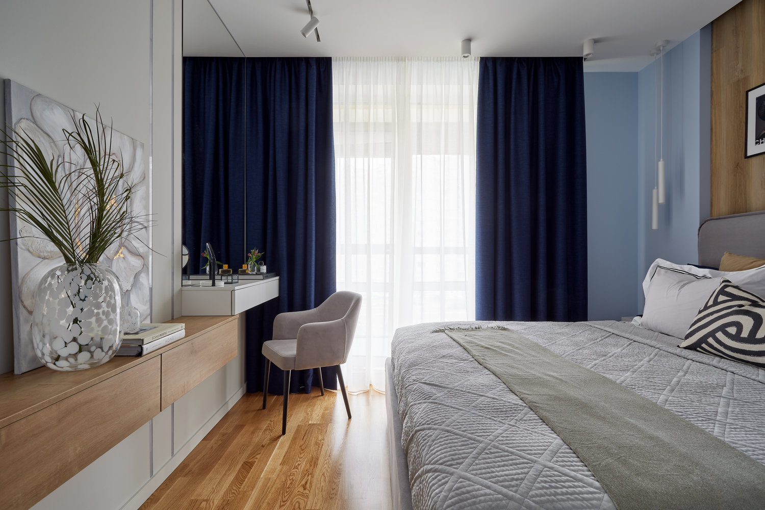 Фотография: Спальня в стиле Современный, Квартира, Проект недели, Москва, «Атмосфера», 3 комнаты, 60-90 метров – фото на INMYROOM