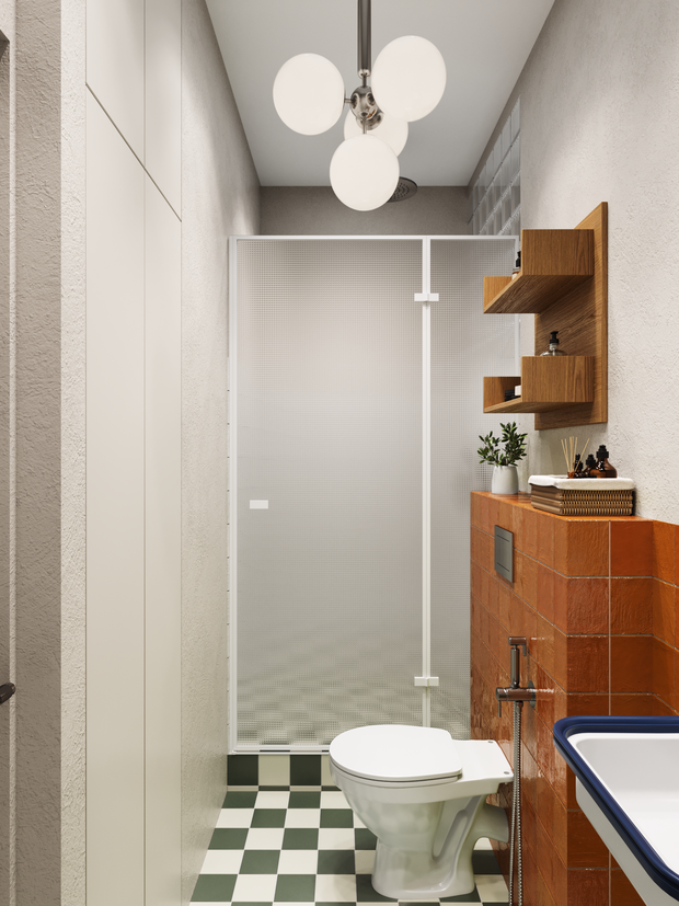 Фотография: Ванная в стиле Скандинавский, Современный, Эклектика, Квартира, Проект недели, Москва, 4 и больше, Более 90 метров, DSGN HUB, Винтажный – фото на INMYROOM