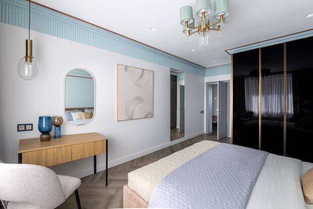 Фотография: Спальня в стиле Классический, Современный, Эклектика, Квартира, Проект дня, Казахстан, 3 комнаты, Более 90 метров, Надира Мустафина – фото на INMYROOM